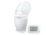 Jabsco Lite Flush Electric 12V Toilet w/Control Panel