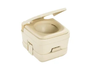Dometic 964 Portable Toilet w/Mounting Brackets - 2.5 Gallon - Parchment