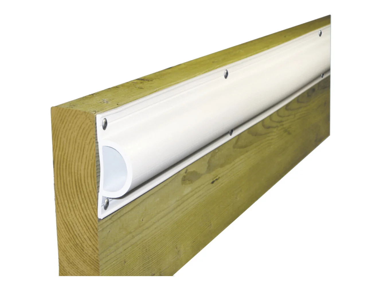 Dock Edge Standard "D" PVC Profile 16ft Roll - White