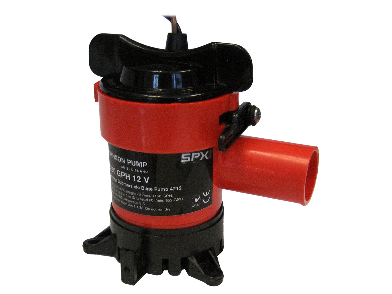 Johnson Pump 1250 GPH Bilge Pump 1-1/8" Hose 12V