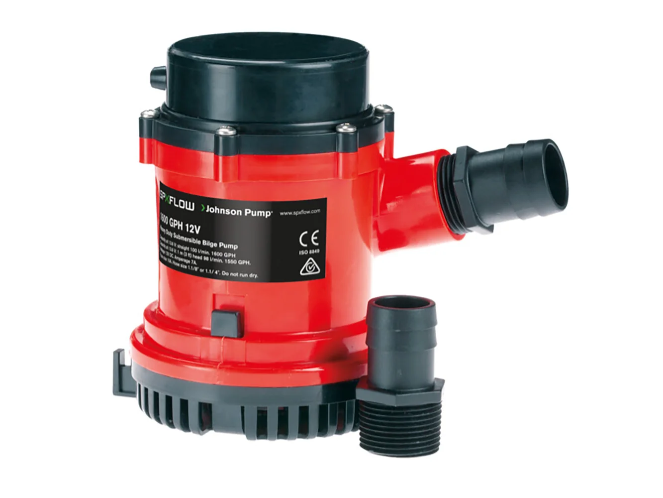 Johnson Pump 1600 GPH Bilge Pump 1-1/8" Hose 12V