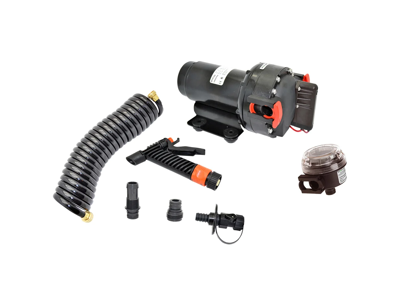 Johnson Pump Aqua Jet 5.2 GPH Washdown Pump Kit w/Hose - 12V