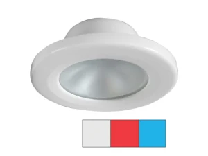 i2Systems Apeiron A3120 Screw Mount Light - Red, Cool White & Blue - White Finish