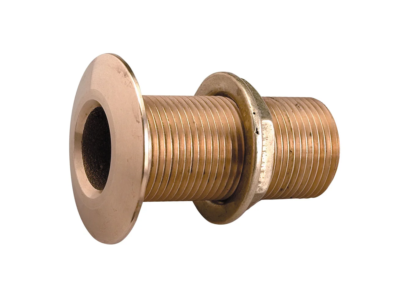 Perko 1-1/4" Thru-Hull Fitting w/Pipe Thread Bronze MADE IN THE USA