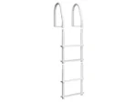 Dock Edge Fixed 4 Step Ladder Bright White Galvalume