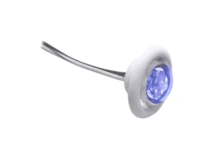 Innovative Lighting LED Bulkhead/Livewell Light "The Shortie" Blue LED w/ White Grommet