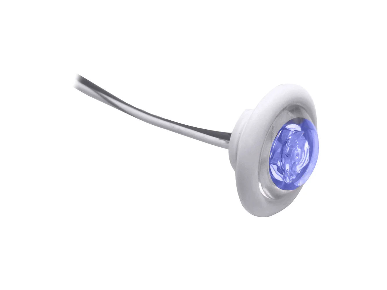 Innovative Lighting LED Bulkhead/Livewell Light "The Shortie" Blue LED w/ White Grommet