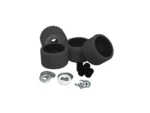 C.E. Smith Ribbed Roller Replacement Kit - 4 Pack - Black