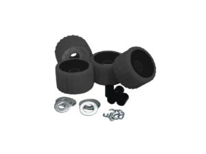 C.E. Smith Ribbed Roller Replacement Kit - 4 Pack - Black