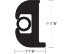 TACO Flex Vinyl Rub Rail Kit - Black w/Black Insert - 50' - 1-1/16"