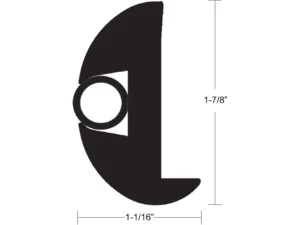 TACO Flex Vinyl Rub Rail Kit - Black w/Black Insert - 50' - 1-7/8" x 1-1/16"