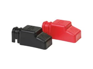 Blue Sea 4018 Square CableCap Insulators Pair Red/Black