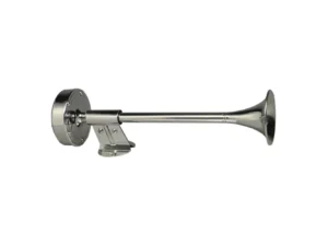 Schmitt Marine Deluxe All-Stainless Shorty Single Trumpet Horn - 12V