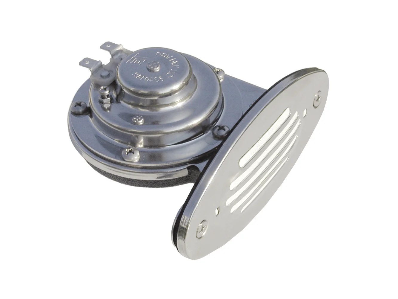 Schmitt Marine Mini Stainless Steel Single Drop-In Horn w/Stainless Steel Grill - 12V Low Pitch