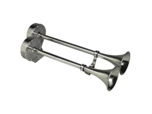 Schmitt Marine Deluxe All-Stainless Dual Trumpet Horn - 24V
