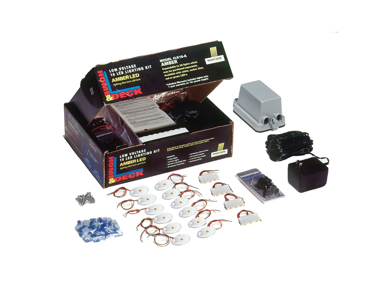 Innovative Lighting Deck & Dock LED Kit - Amber LED/White Housing