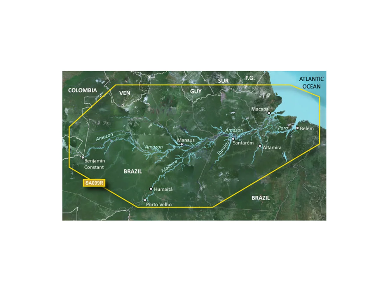 Garmin BlueChart® g3 HD - HXSA009R - Amazon River - microSD™/SD™