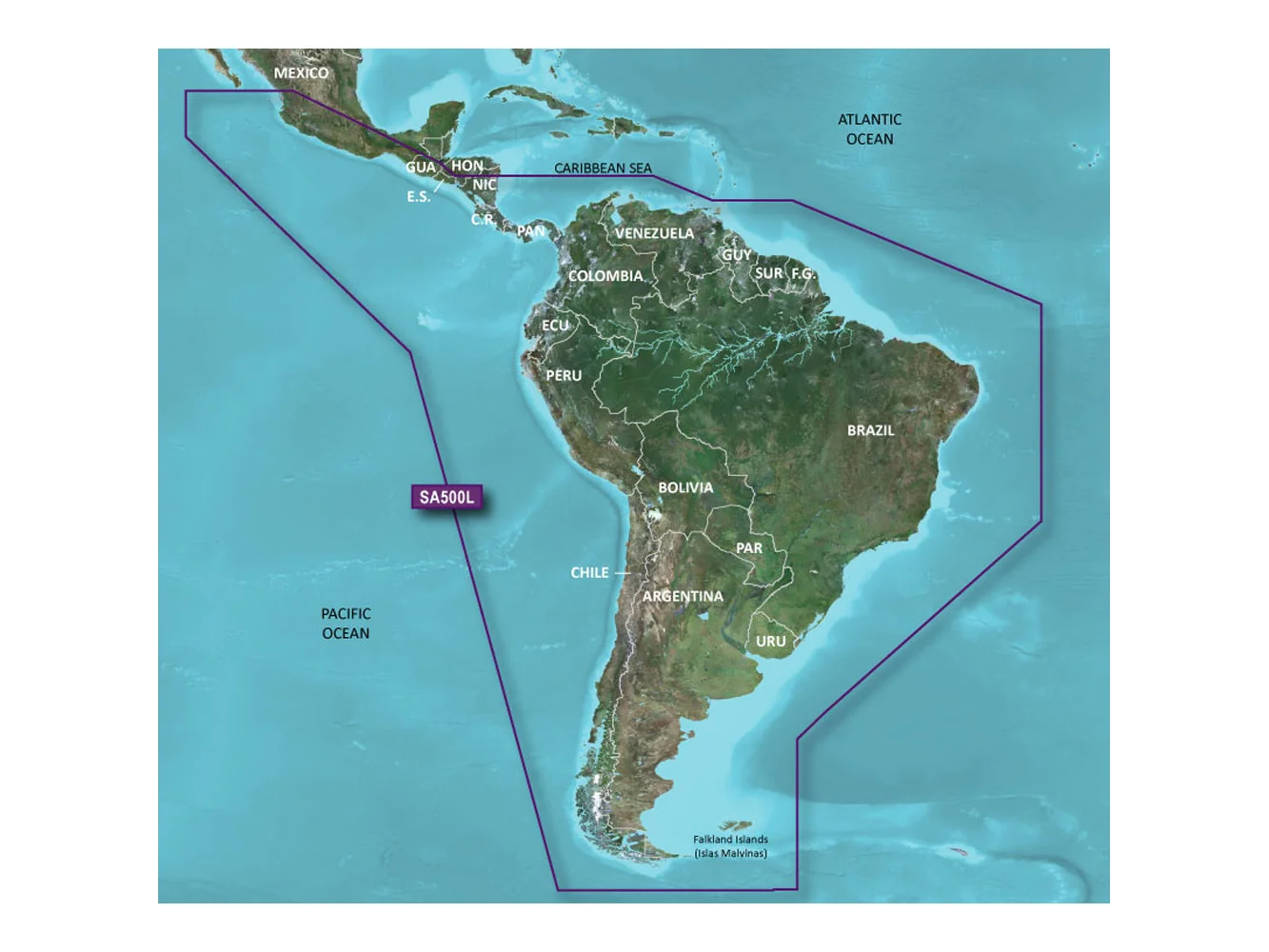 Garmin BlueChart® g3 HD - HXSA600X - South America - microSD™/SD™
