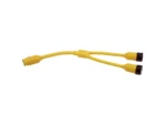 Marinco Y-Adapter, 2-30A 125V Locking to 50A 125/250V Locking