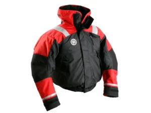 First Watch AB-1100 Flotation Bomber Jacket - Red/Black - Large