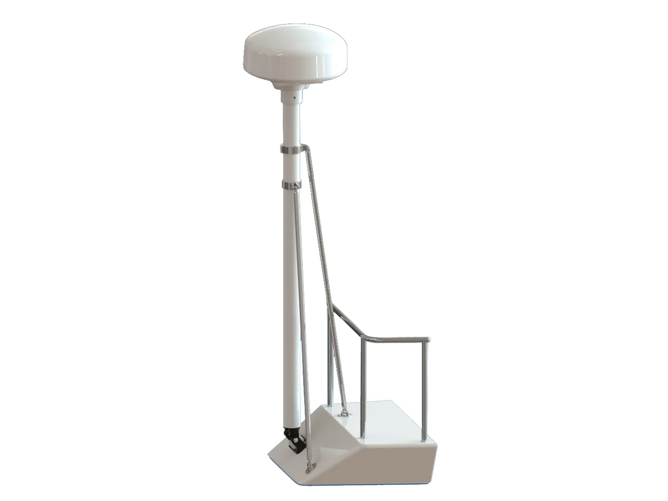 Seaview 8' Radar Mast Pole Kit w/2 Strut Kits