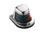 Attwood 1-Mile Deck Mount, Bi-Color Red/Green Combo Sidelight - 12V - Stainless Steel Housing