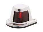 Attwood 1-Mile Deck Mount, Red Sidelight - 12V - Stainless Steel Housing