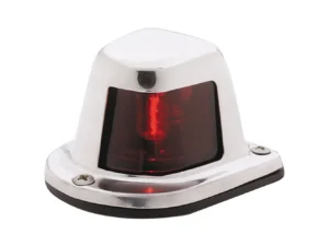 Attwood 1-Mile Deck Mount, Red Sidelight - 12V - Stainless Steel Housing
