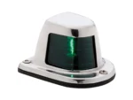 Attwood 1-Mile Deck Mount, Green Sidelight - 12V - Stainless Steel Housing