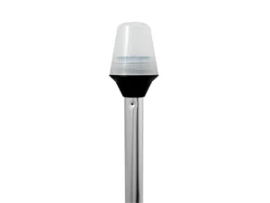 Attwood Frosted Globe All-Around Pole Light w/2-Pin Locking Collar Pole - 12V - 36"