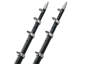 TACO 15' Telescopic Outrigger Poles HD 1-½" - Black/Silver