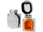 SmartPlug 50 AMP Male Inlet W/Cover - Stainless Steel