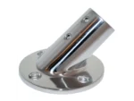 Whitecap ⅞" O.D. 45° Round Base SS Rail Fitting