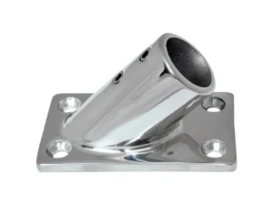 Whitecap ⅞" O.D. 45° Rectangle Base SS Rail Fitting