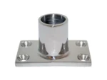 Whitecap 1" O.D. 90° Rectangle Base SS Rail Fitting