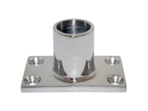 Whitecap 1" O.D. 90° Rectangle Base SS Rail Fitting