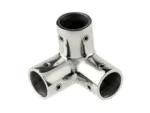Whitecap 1" O.D. SS 3-Way Corner Fitting