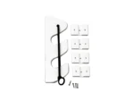 TACO 2-Rod Poly Bungee Rod Holder Rack - White