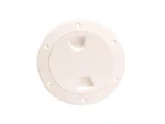 Beckson 4" Smooth Center Screw-Out Deck Plate - Beige