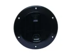 Beckson 4" Smooth Center Screw-Out Deck Plate - Black