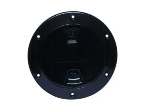 Beckson 4" Smooth Center Screw-Out Deck Plate - Black