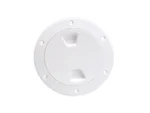 Beckson 4" Smooth Center Screw-Out Deck Plate - White