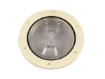 Beckson 4" Clear Center Screw-Out Deck Plate - Beige