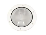 Beckson 4" Clear Center Screw-Out Deck Plate - White