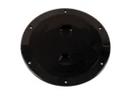 Beckson 6" Smooth Center Screw-Out Deck Plate - Black