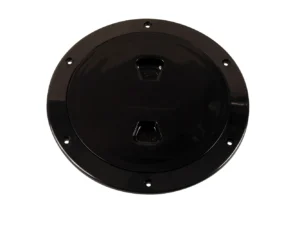 Beckson 6" Smooth Center Screw-Out Deck Plate - Black