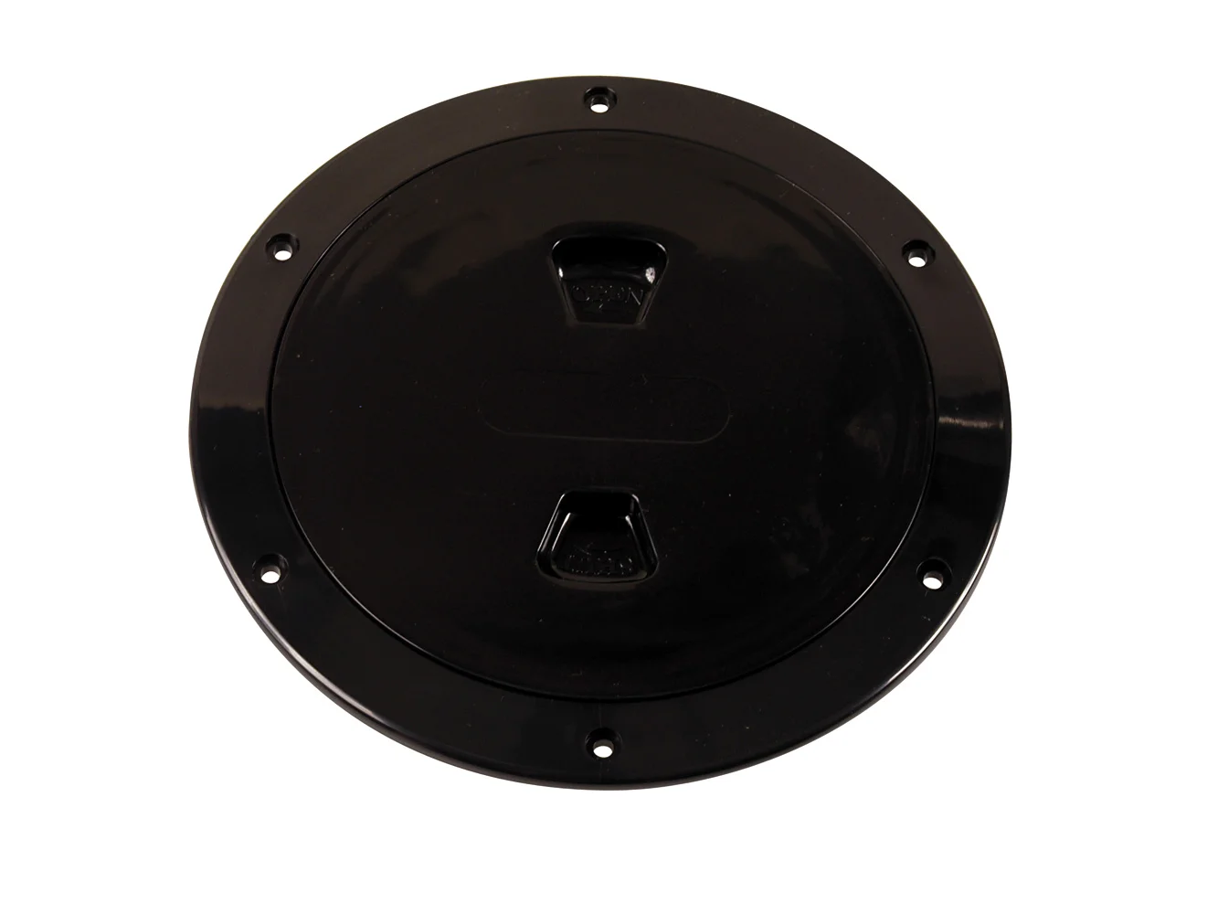 Beckson 6" Smooth Center Screw-Out Deck Plate - Black
