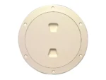 Beckson 6" Smooth Center Screw-Out Deck Plate - Beige
