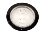 Beckson  6" Clear Center Screw-Out Deck Plate - Black