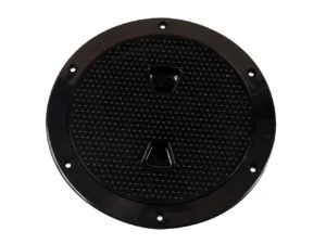Beckson 6" Non-Skid Screw-Out Deck Plate - Black